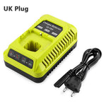 NC P117-batterioplader til Ryobi 12V 14.4V 18V Li-ion-, Ni-CD- og Ni-Mh-batterier, P100 P102 P103 P105 P107 P108 1400670 P118 Lithium ONE+-serien