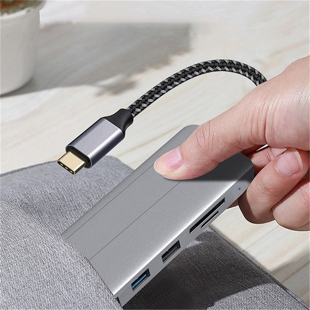 8-in-1 Multi-Port USB Type-C Hub NVME SATA M.2 Multi-function Hub Type-C Docking Station