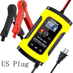 FOXSUR Universal 5A 12V Smart Battery Charger Motorcycle Car Battery Pulse Repair Charger