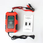 FOXSUR Bilbatterioplader 12V / 10A 24V / 5A Automatisk Smart Oplader GEL AGM LiFePo4 Batterioplader