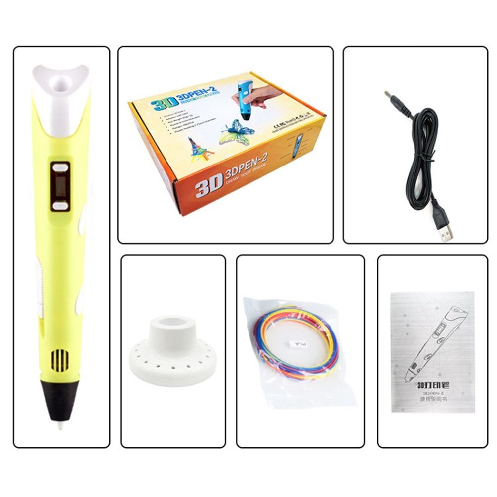USB Powered Second Generation 3D Printing Pen Kids DIY Drawing Toy