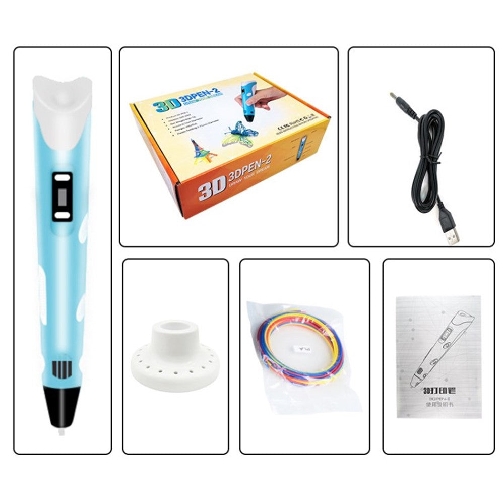 USB Powered Second Generation 3D Printing Pen Kids DIY Drawing Toy