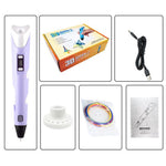 USB Powered Second Generation 3D Printing Pen Kids DIY Drawing Toy
