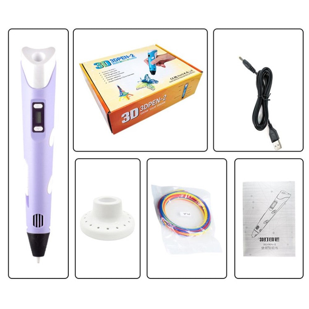 USB Powered Second Generation 3D Printing Pen Kids DIY Drawing Toy