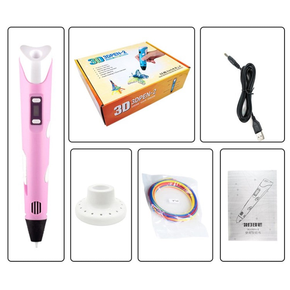 USB Powered Second Generation 3D Printing Pen Kids DIY Drawing Toy