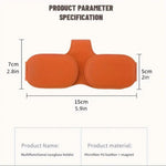 Car Sunglasses Holder Vehicle Visor Clip Magnetic PU Leather Sun Glasses Eyeglass Hanger