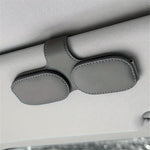 Car Sunglasses Holder Vehicle Visor Clip Magnetic PU Leather Sun Glasses Eyeglass Hanger