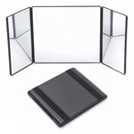 Car Sun Visor Wide View Collapsible Tri-Fold Makeup Mirror Auto Sunshade Cosmetic Mirror
