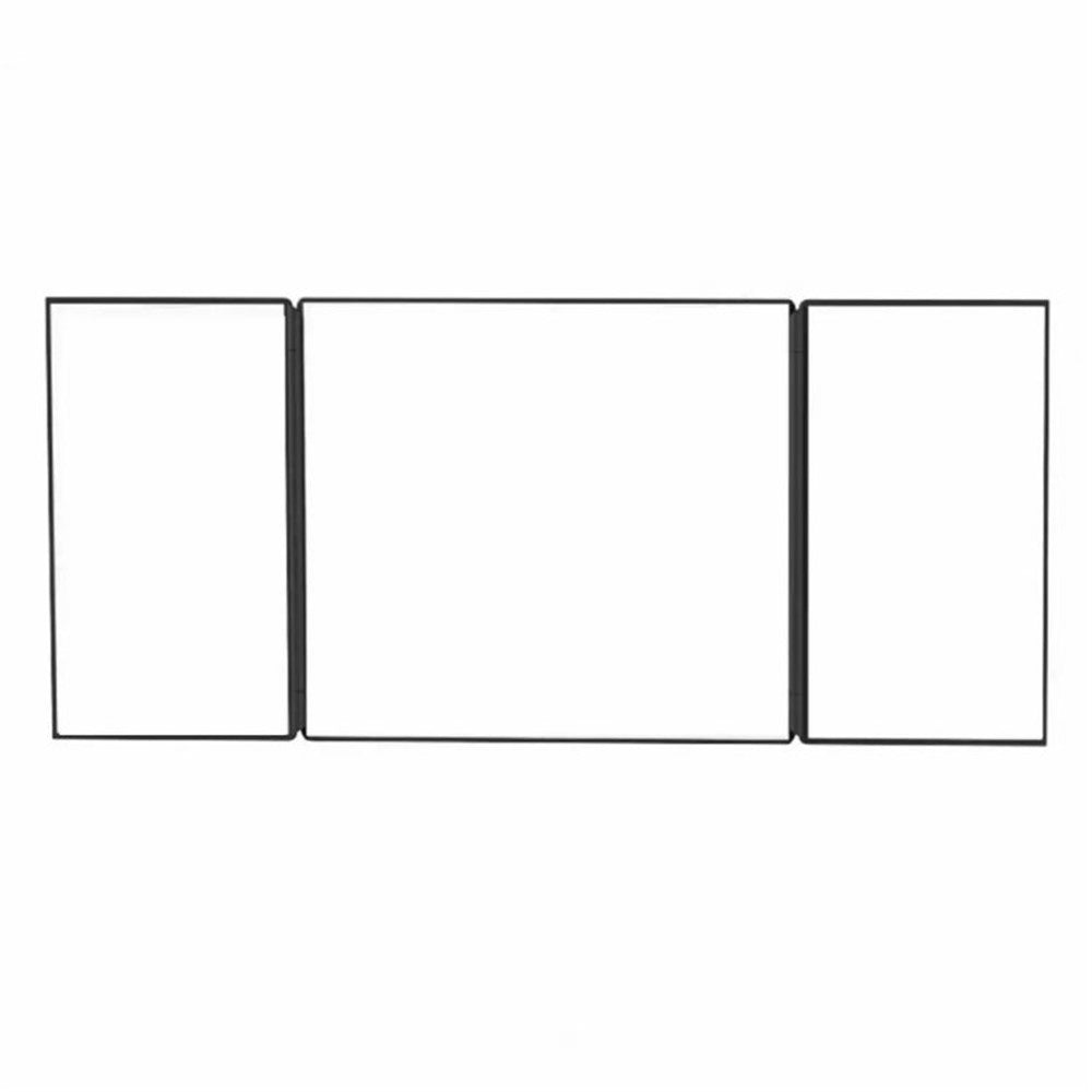Car Sun Visor Wide View Collapsible Tri-Fold Makeup Mirror Auto Sunshade Cosmetic Mirror