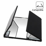 Car Sun Visor Wide View Collapsible Tri-Fold Makeup Mirror Auto Sunshade Cosmetic Mirror