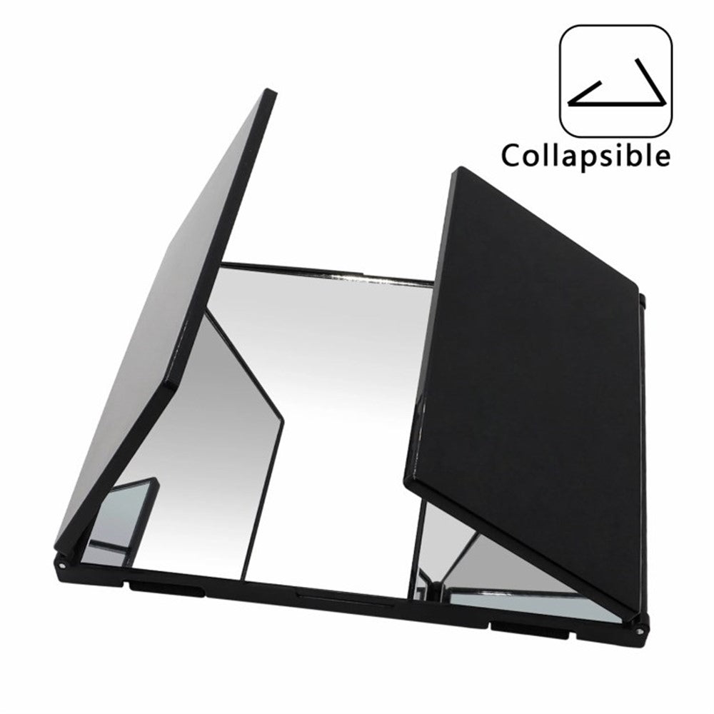 Car Sun Visor Wide View Collapsible Tri-Fold Makeup Mirror Auto Sunshade Cosmetic Mirror