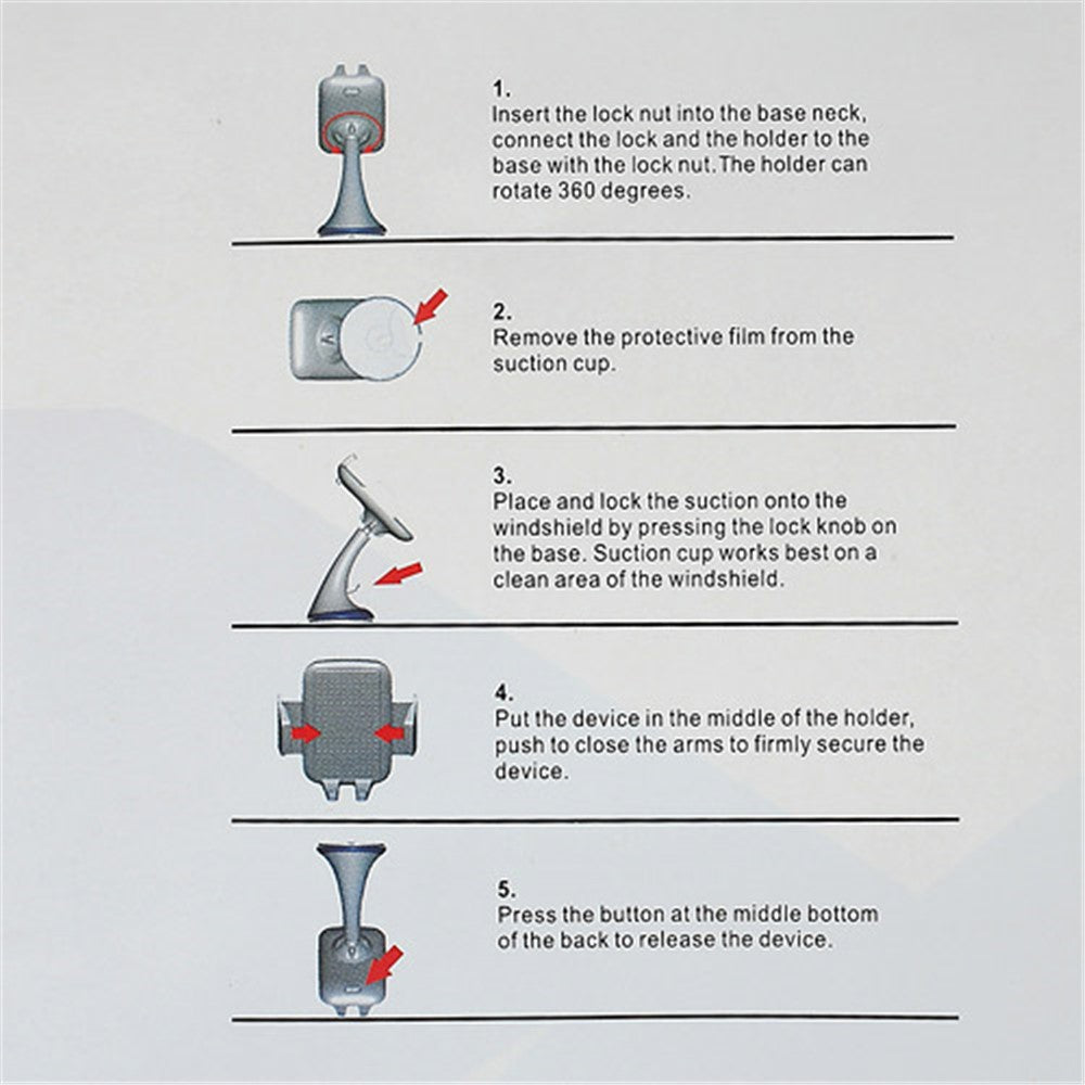 Latest Universal In Car Suction Cup Holder Mount for iPhone iPod Samsung HTC LG Nokia GPS etc