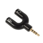 Audio Adapter 3.5mm 4pin Male to Dual 3.5mm 3pin Female Earphone & Microphone