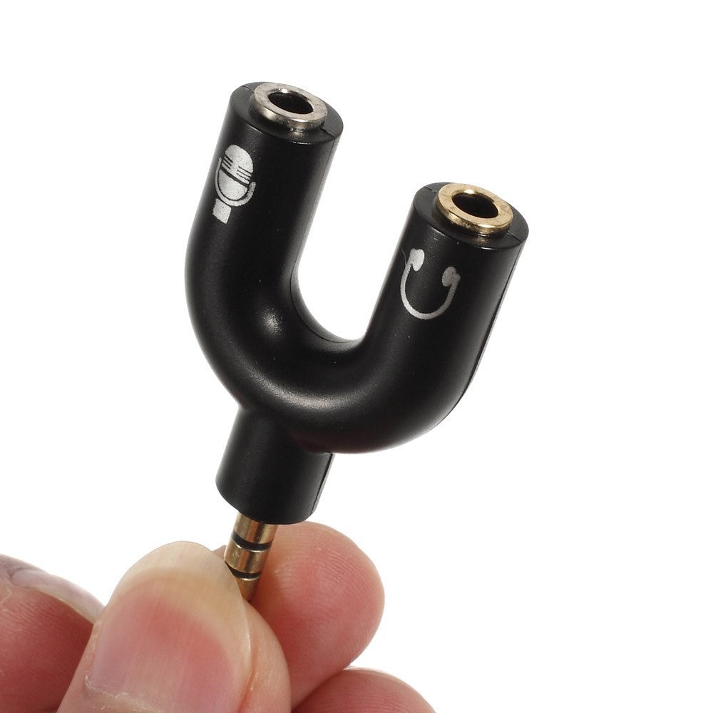Audio Adapter 3.5mm 4pin Male to Dual 3.5mm 3pin Female Earphone & Microphone