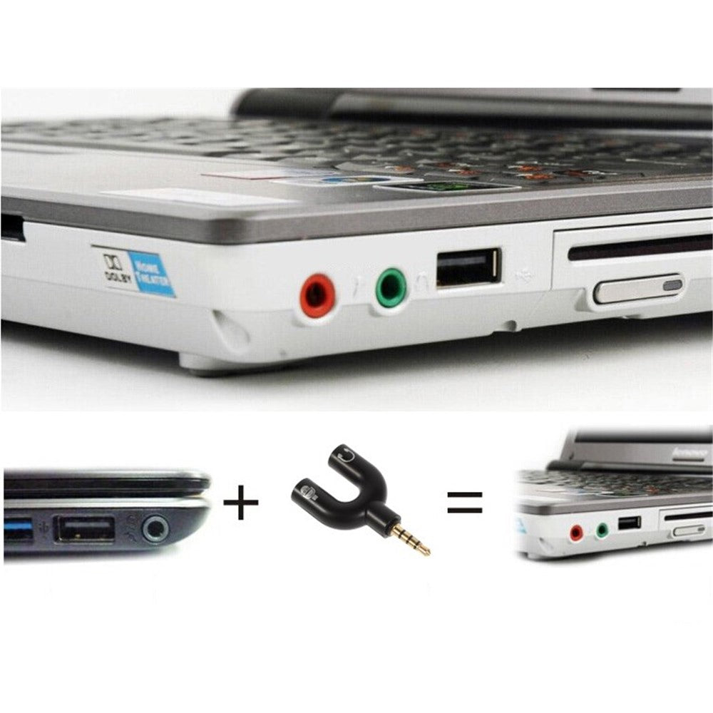 Audio Adapter 3.5mm 4pin Male to Dual 3.5mm 3pin Female Earphone & Microphone