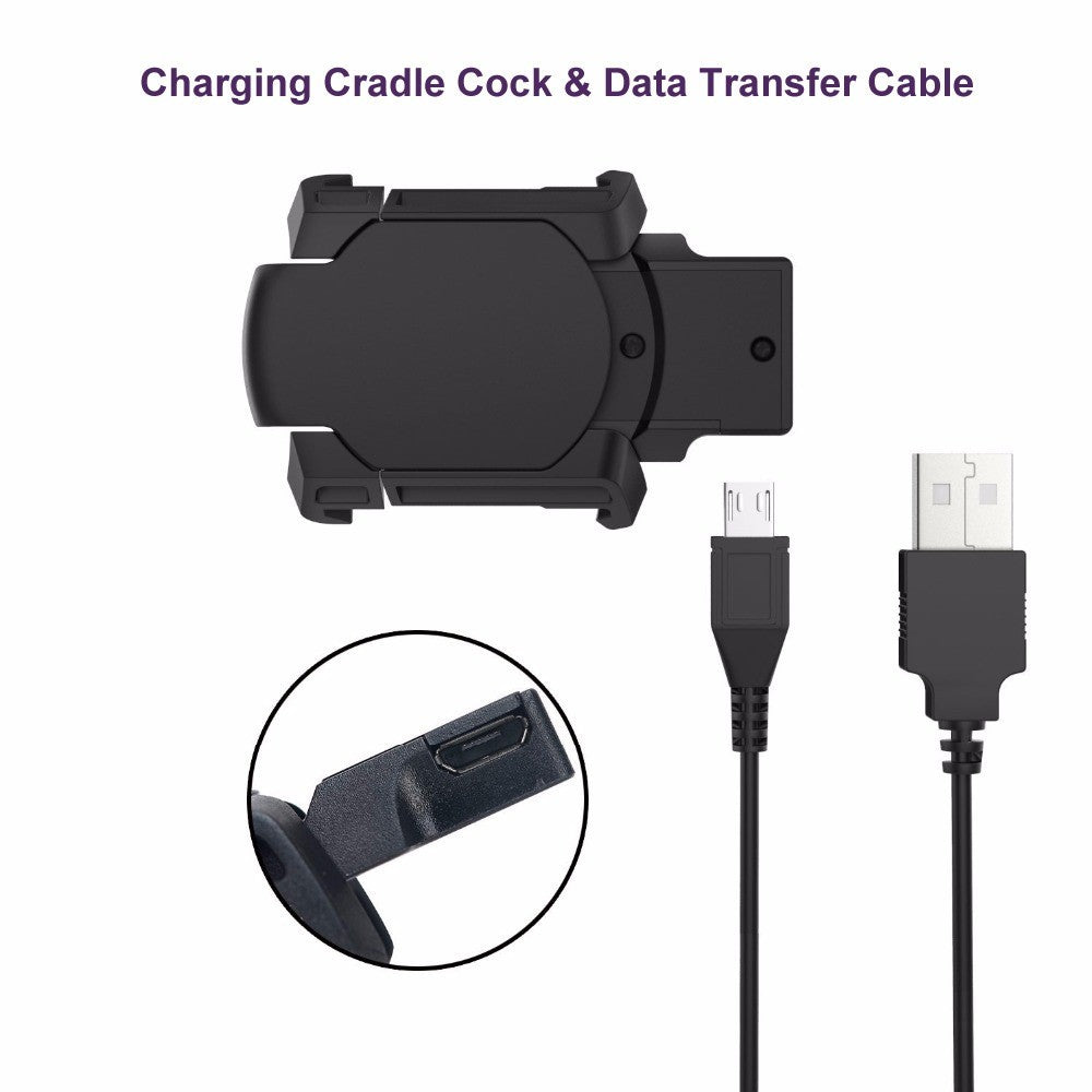 Smart Watch Charger Cradle Dock with USB Interface 1-Meter Data Transfer Cable for Garmin Fenix 3 / Fenix 3 HR / Quatix 3 Data Transfer Cable