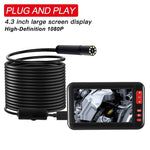 P20 4.3-inch Screen Industrial Endoscope Borescope Inspection Camera 8-LED 8mm Lens 1080P Display Screen