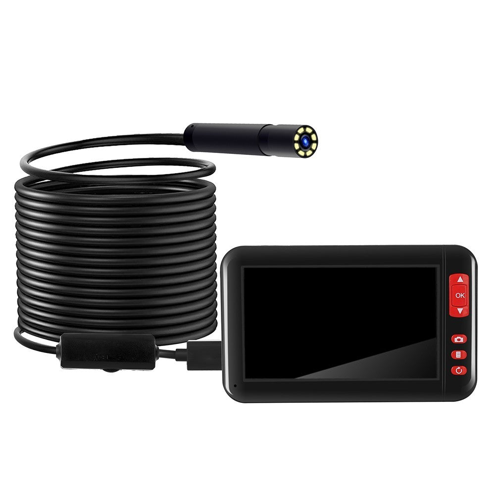 P20 4.3-inch Screen Industrial Endoscope Borescope Inspection Camera 8-LED 8mm Lens 1080P Display Screen
