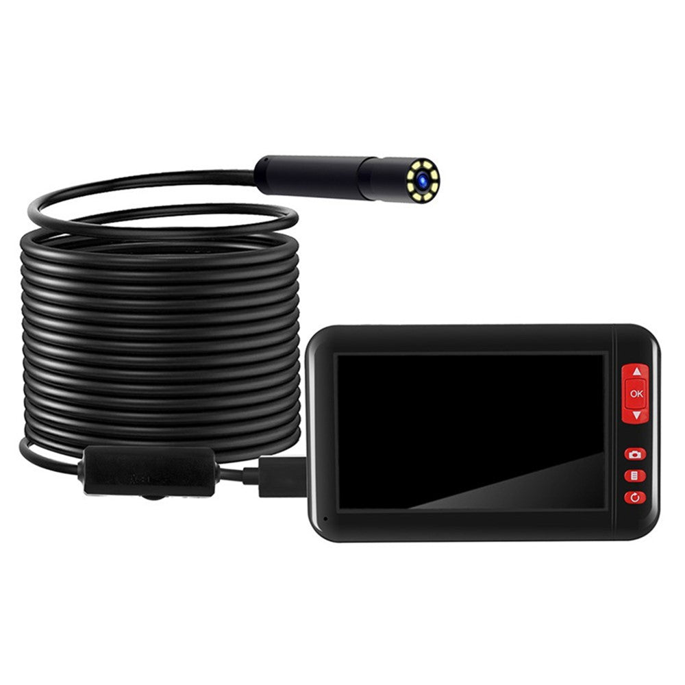 P20 4.3-inch Screen Industrial Endoscope Borescope Inspection Camera 8-LED 8mm Lens 1080P Display Screen