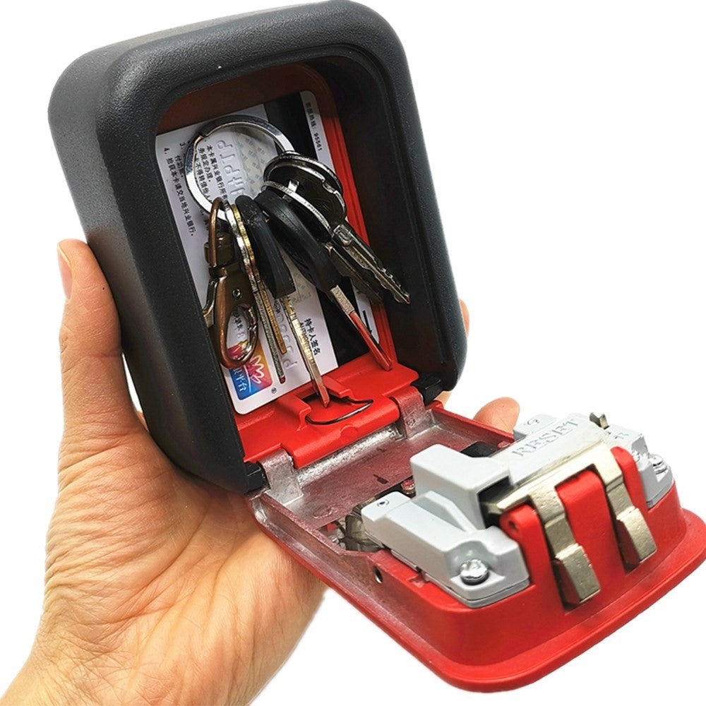 4-Digit Combination Lock Wall Mounted Key Storage Box Security Car Home Key Safe Box