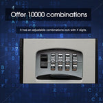 4-Digit Combination Lock Wall Mounted Key Storage Box Security Car Home Key Safe Box
