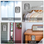 4-Digit Combination Lock Wall Mounted Key Storage Box Security Car Home Key Safe Box