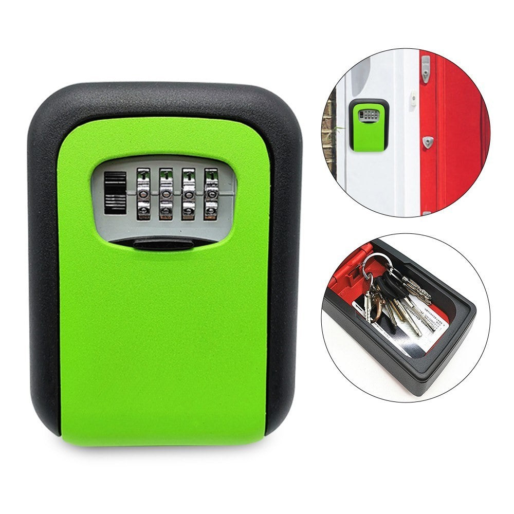 4-Digit Combination Lock Wall Mounted Key Storage Box Security Car Home Key Safe Box