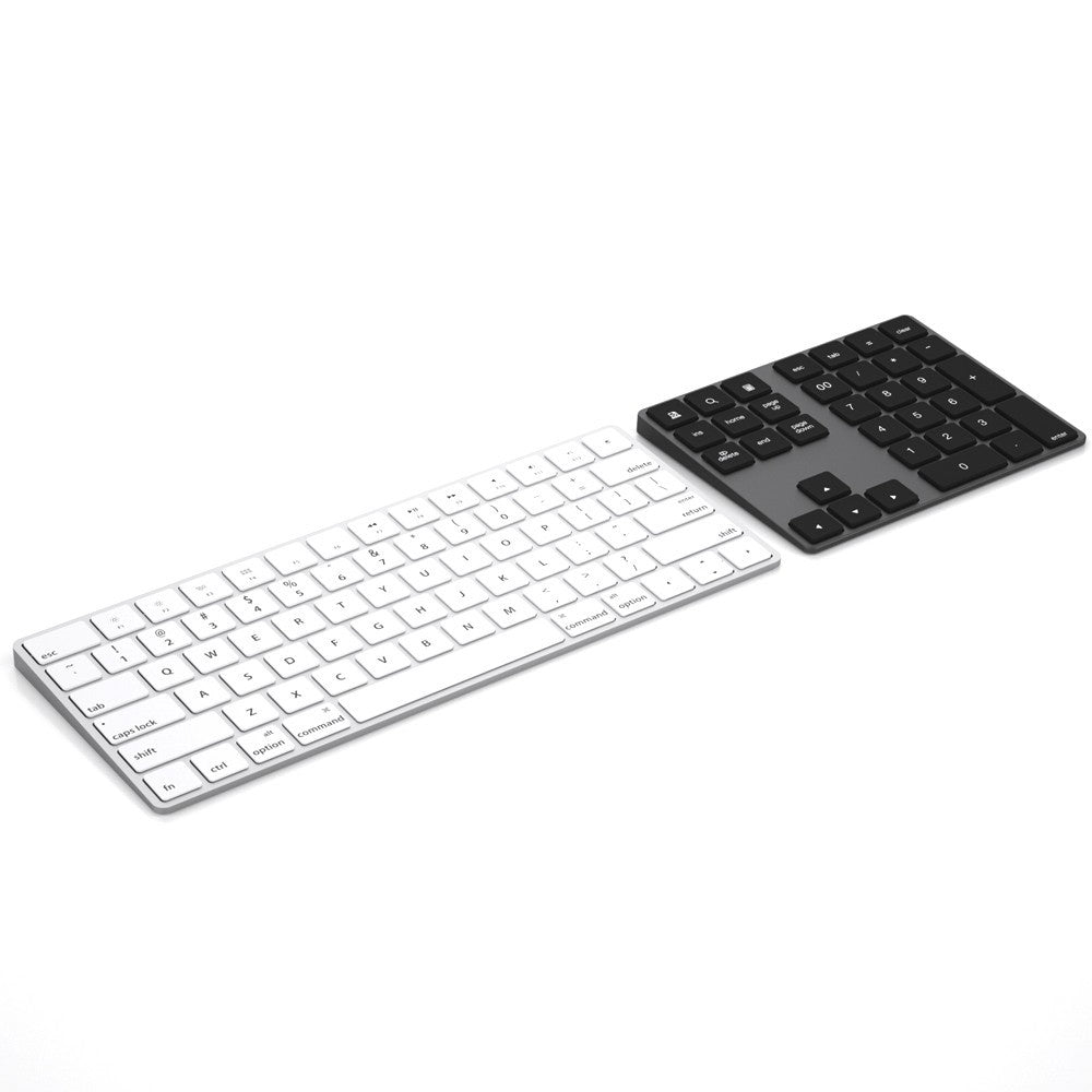 Aluminium 34-tasters trådløst numerisk Bluetooth-kompatibelt tastatur til Windows/iOS/Android