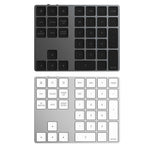 Aluminium 34-tasters trådløst numerisk Bluetooth-kompatibelt tastatur til Windows/iOS/Android