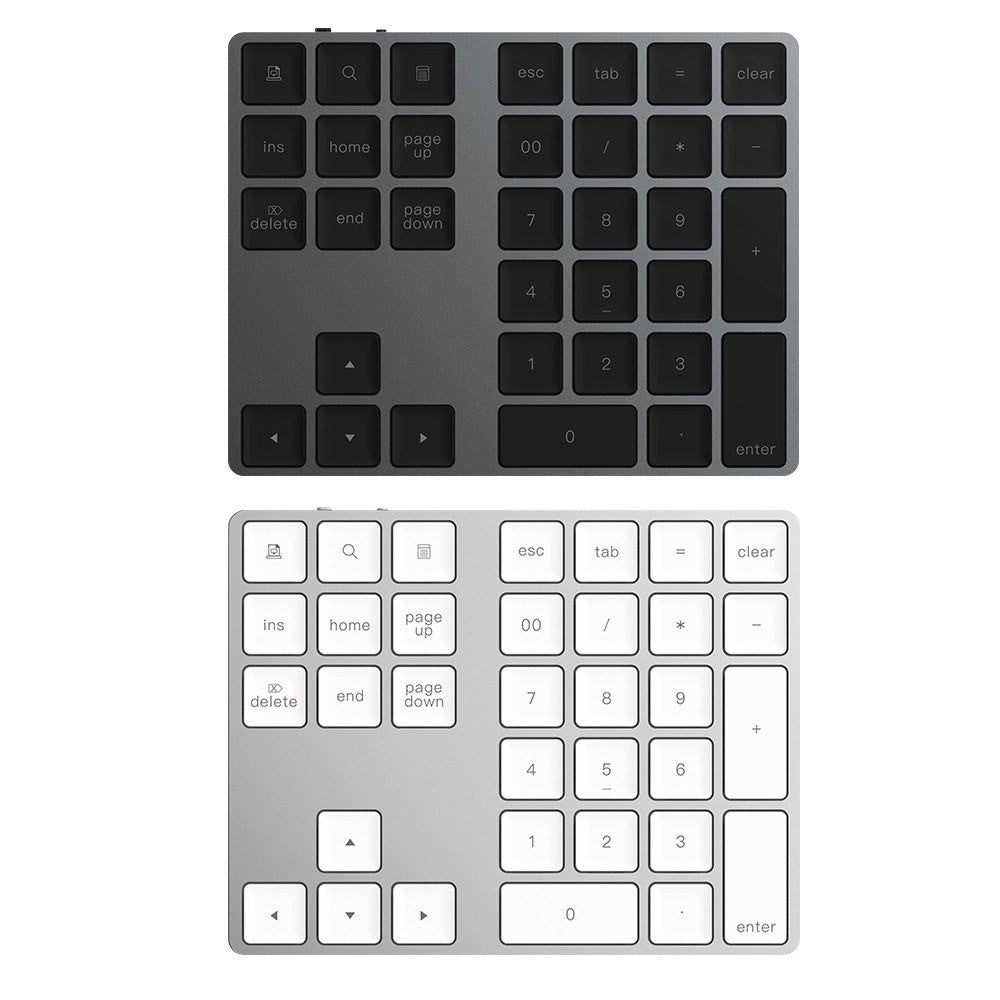 Aluminium 34-tasters trådløst numerisk Bluetooth-kompatibelt tastatur til Windows/iOS/Android