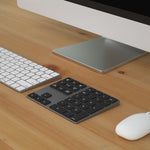 Aluminium 34-tasters trådløst numerisk Bluetooth-kompatibelt tastatur til Windows/iOS/Android