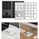 Aluminium 34-tasters trådløst numerisk Bluetooth-kompatibelt tastatur til Windows/iOS/Android