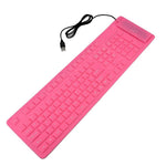 108 taster USB silikone foldbart tastatur Vandtæt støvtæt USB støjsvage taster