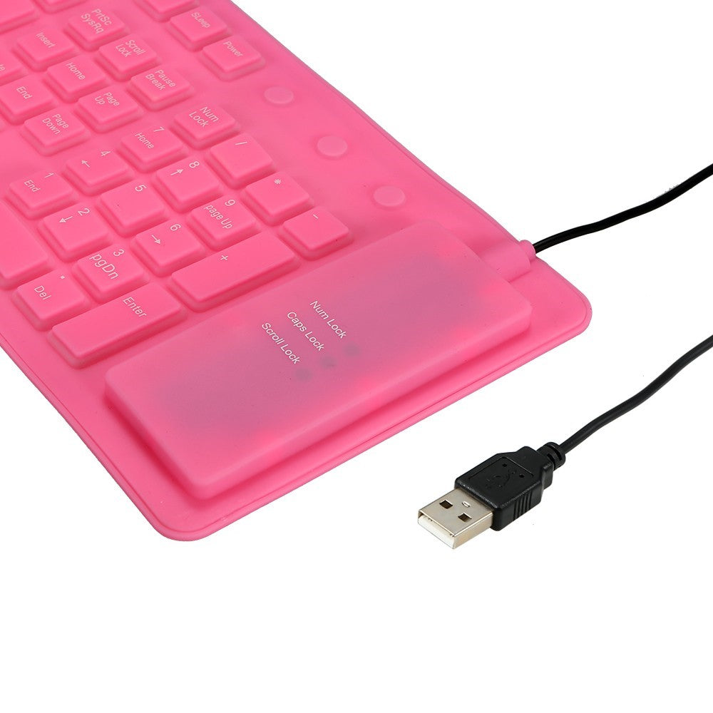 108 taster USB silikone foldbart tastatur Vandtæt støvtæt USB støjsvage taster