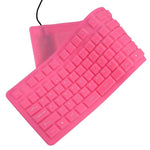108 taster USB silikone foldbart tastatur Vandtæt støvtæt USB støjsvage taster