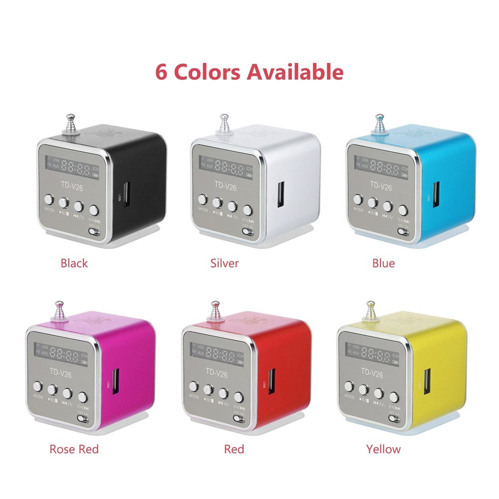 Portable 3.5mm Wired Mini Speaker MP3 Player FM Radio Music Amplifier Support TF Card U Disk