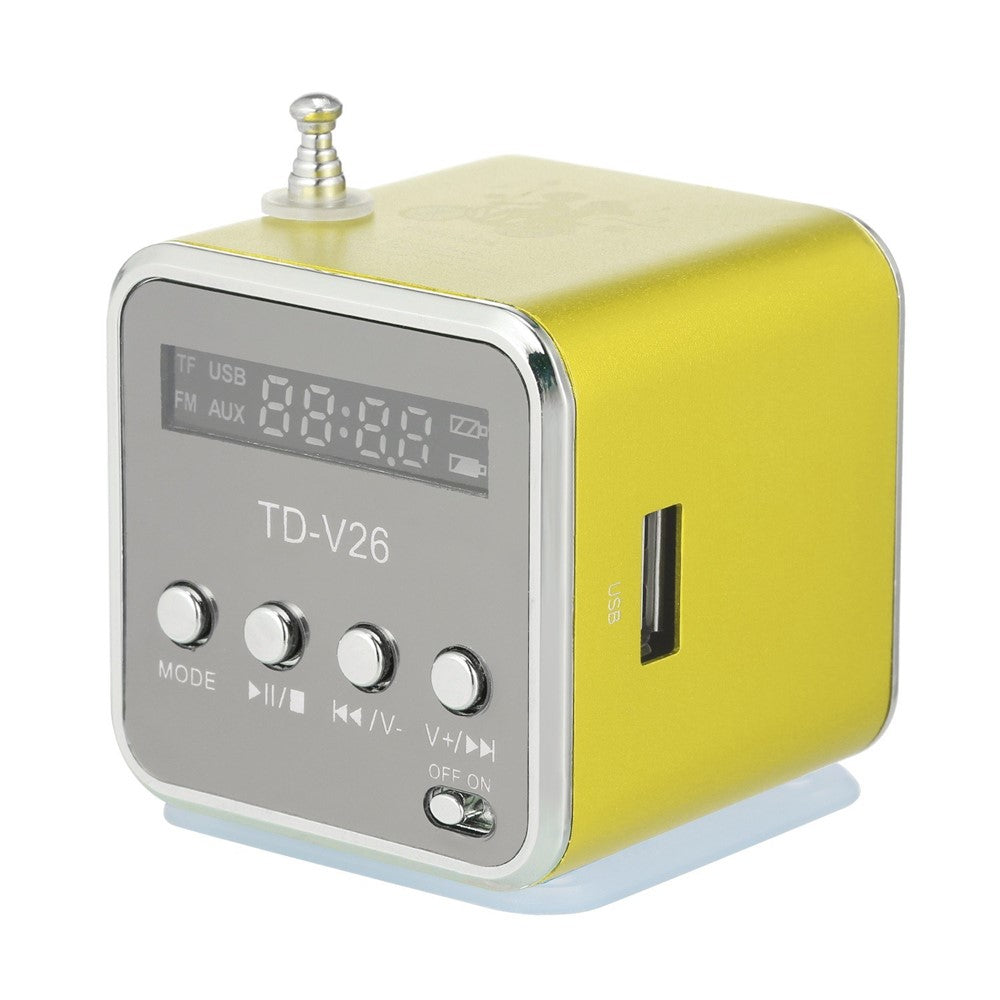 Portable 3.5mm Wired Mini Speaker MP3 Player FM Radio Music Amplifier Support TF Card U Disk