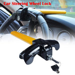 Portable Universal Anti-Theft Car Auto Security Rotary Steering Wheel Lock Cross-Key Design Key