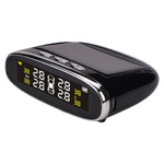 Car TPMS Tire Pressure Digital Solar Energy Monitoring System Auto Security Tire Pressure Alarm Systems LCD Display with 4 Internal Sensors