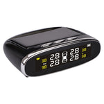Car TPMS Tire Pressure Digital Solar Energy Monitoring System Auto Security Tire Pressure Alarm Systems LCD Display with 4 Internal Sensors