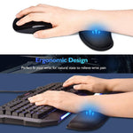 Wrist Rest Mouse Pad Keyboard Wrist Support Set Memory Foam Ergonomic Non-slip Office Gaming Mouse Support