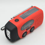 Hand-Cranked Solar Portable AM / FM Radio Flashlight NOAA Weather Forecast Radio with Power Bank Function
