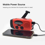 Hand-Cranked Solar Portable AM / FM Radio Flashlight NOAA Weather Forecast Radio with Power Bank Function