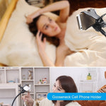 Lazy Phone Holder Cell Phones Clip Stand Handsfree Gooseneck Rotating Mount for Up to 6.3 Inches Devices