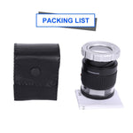 LED Scale Loupe 30X Adjustable Magnification Magnifier Metal Cylinder Type Mirror