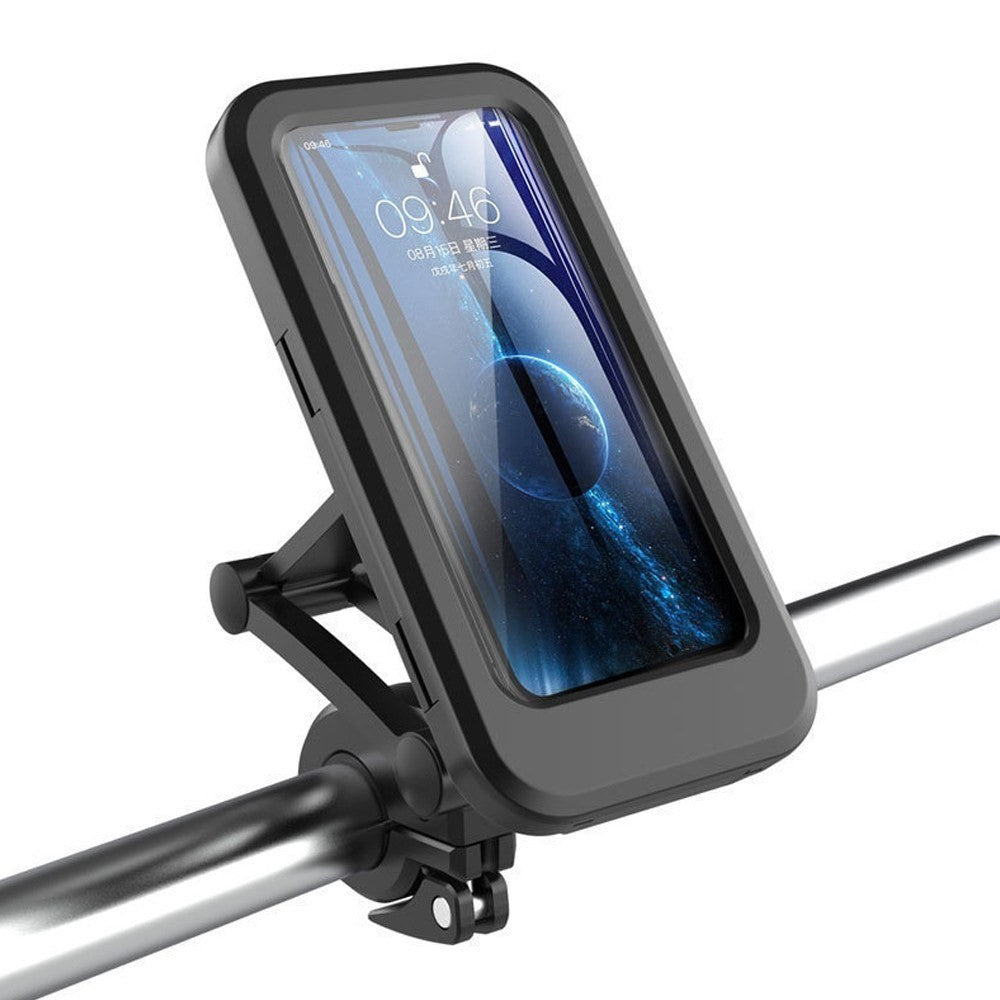 Bicycle Mobile Phone Bracket Universal Waterproof Motorcycle Handlebar Support Frame Cell Phone Holder, Size: L