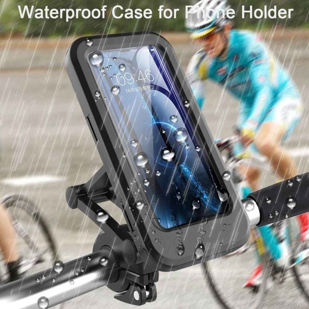 Bicycle Mobile Phone Bracket Universal Waterproof Motorcycle Handlebar Support Frame Cell Phone Holder, Size: L