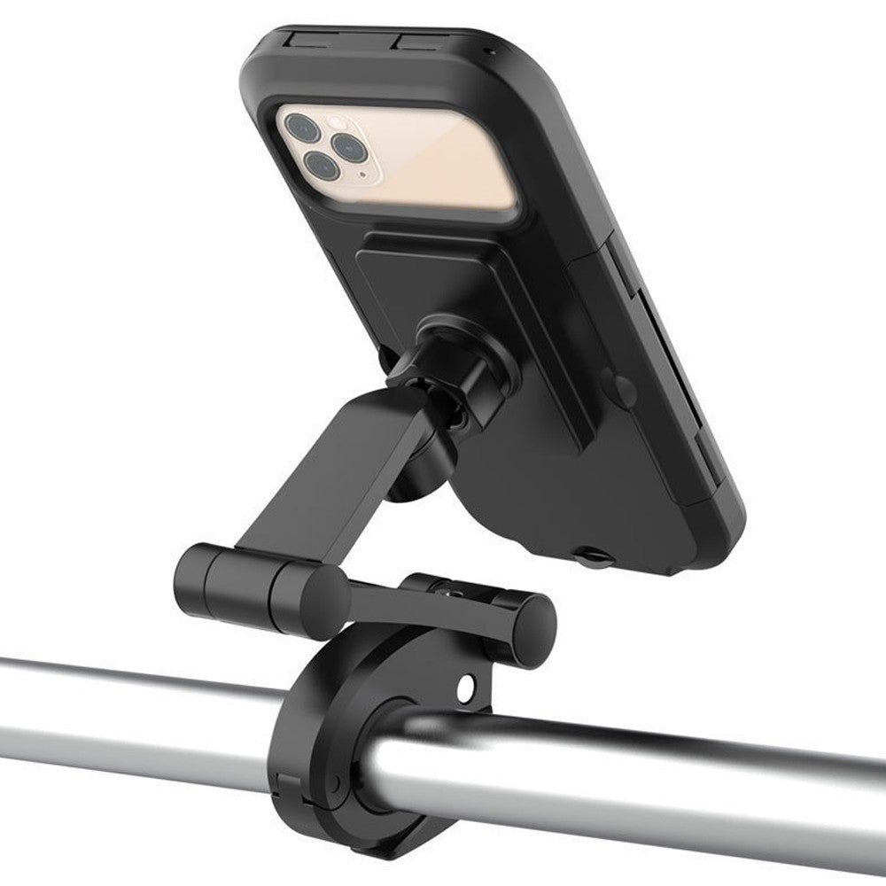 Bicycle Mobile Phone Bracket Universal Waterproof Motorcycle Handlebar Support Frame Cell Phone Holder, Size: L