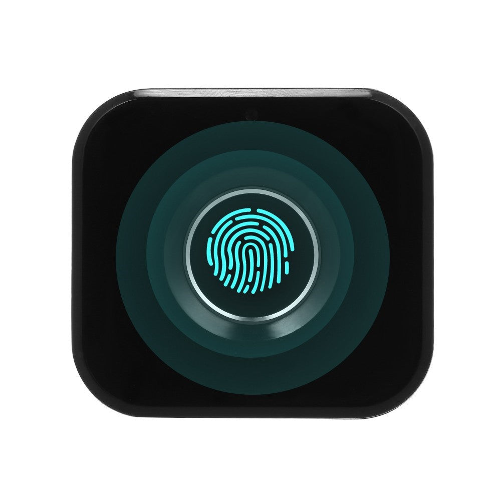 Smart nyckellöst fingeravtryckslås för skåp, biometriskt elektriskt lås, bärbart fingeravtryckslådlås för kontorslådor, arkivskåp, svart