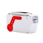 RD-639 AM/FM-nödradio, handvevad radio med ficklampa för SOS-nödsituationer, bärbar solcellsradio, självförsörjande AM/FM-radio med 1200mAh-powerbank, mobiltelefonladdare, USB-laddningsbar, utmärkt nödutrustning (inget batteri)